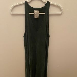Anthropologie Dolan Left Coast Collection Green Cupro Sleeveless Maxi Size M